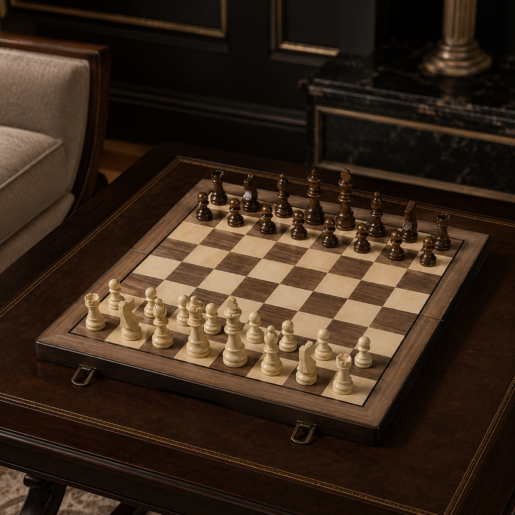 Jeu d'échecs en bois