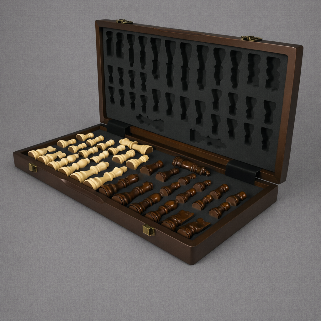 Jeu d'échecs en bois 