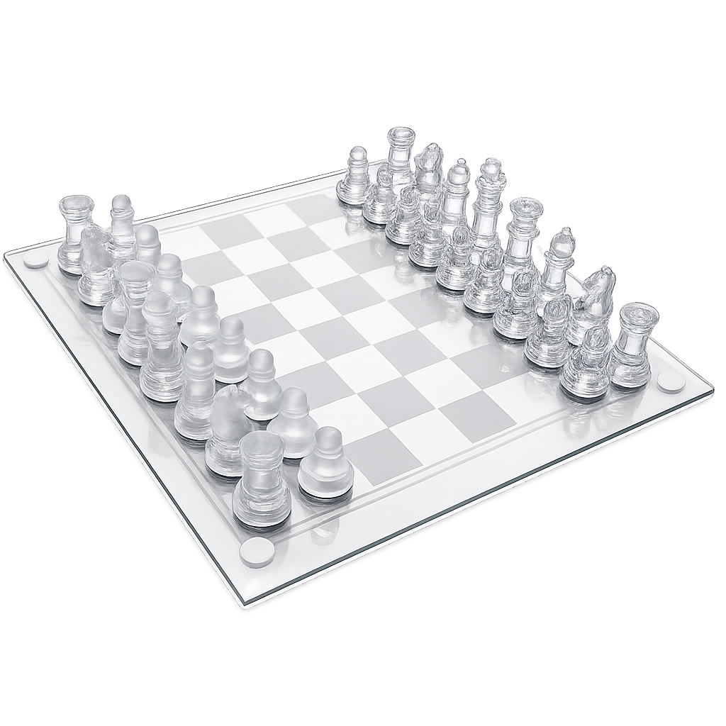 Jeux d'échecs en verre